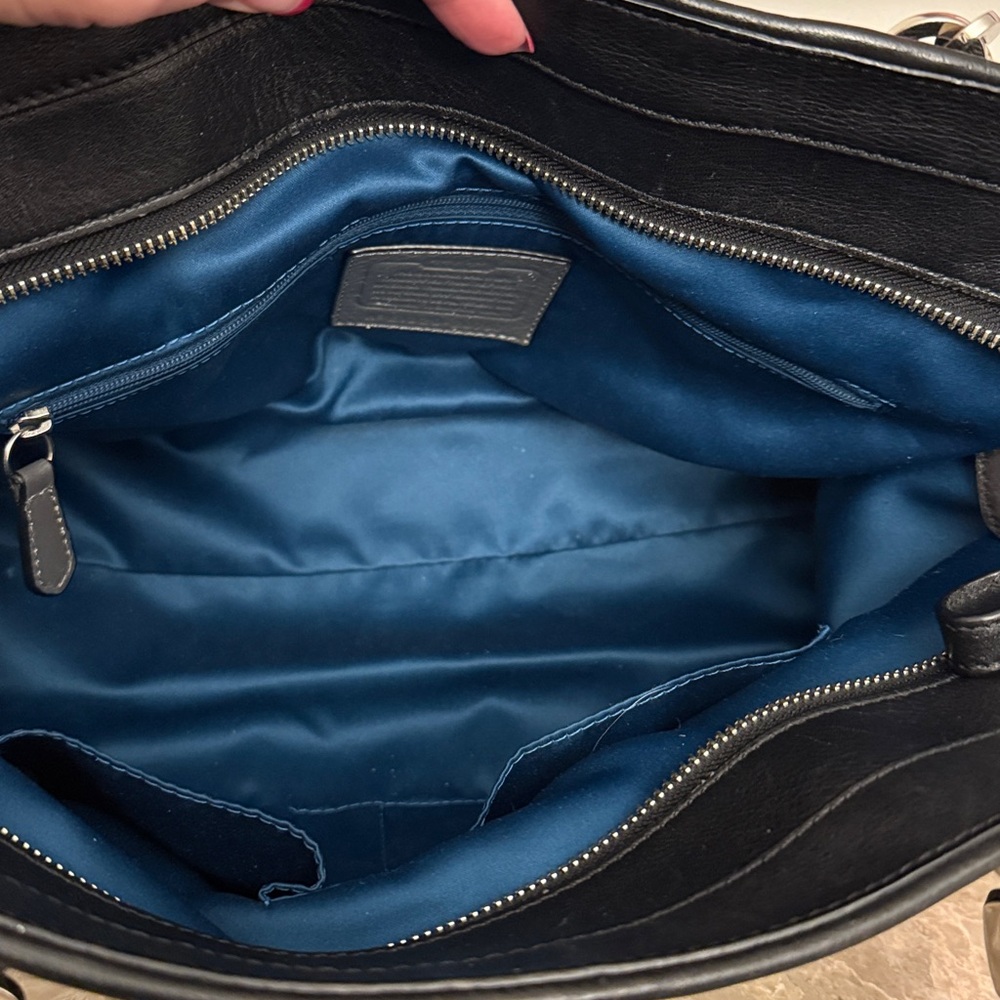 Coach Black and Charcoal Signature Tote with Silver Hardware - Picture 13 of 13